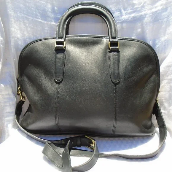 バッグ VINTAGE OLD COACH BLACK HANDBAG LEATHER s-l400.jpg